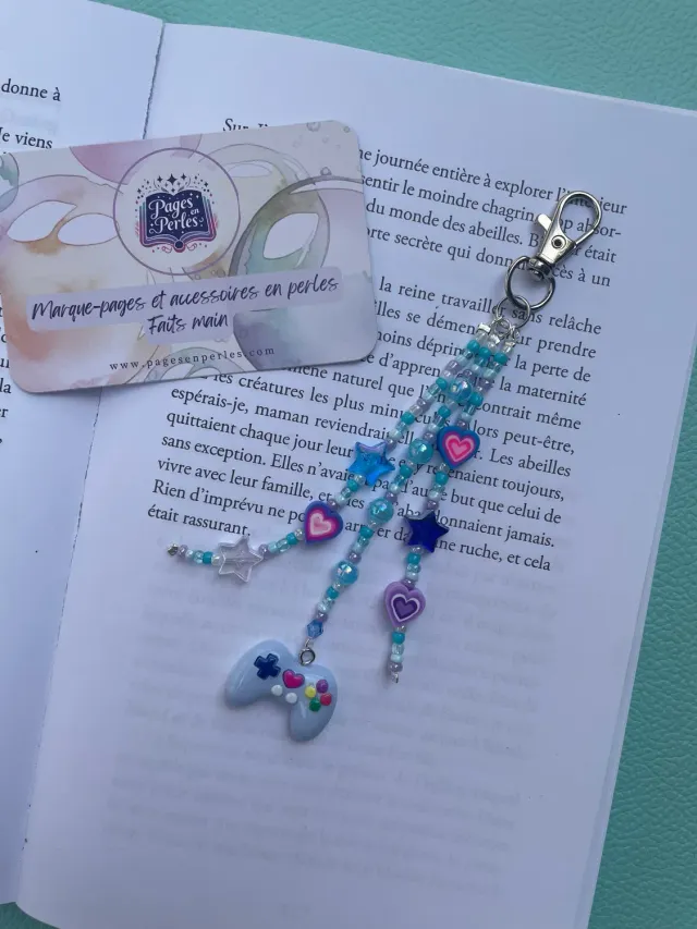 Pages en perles Player 3 porte-clés perles fait main