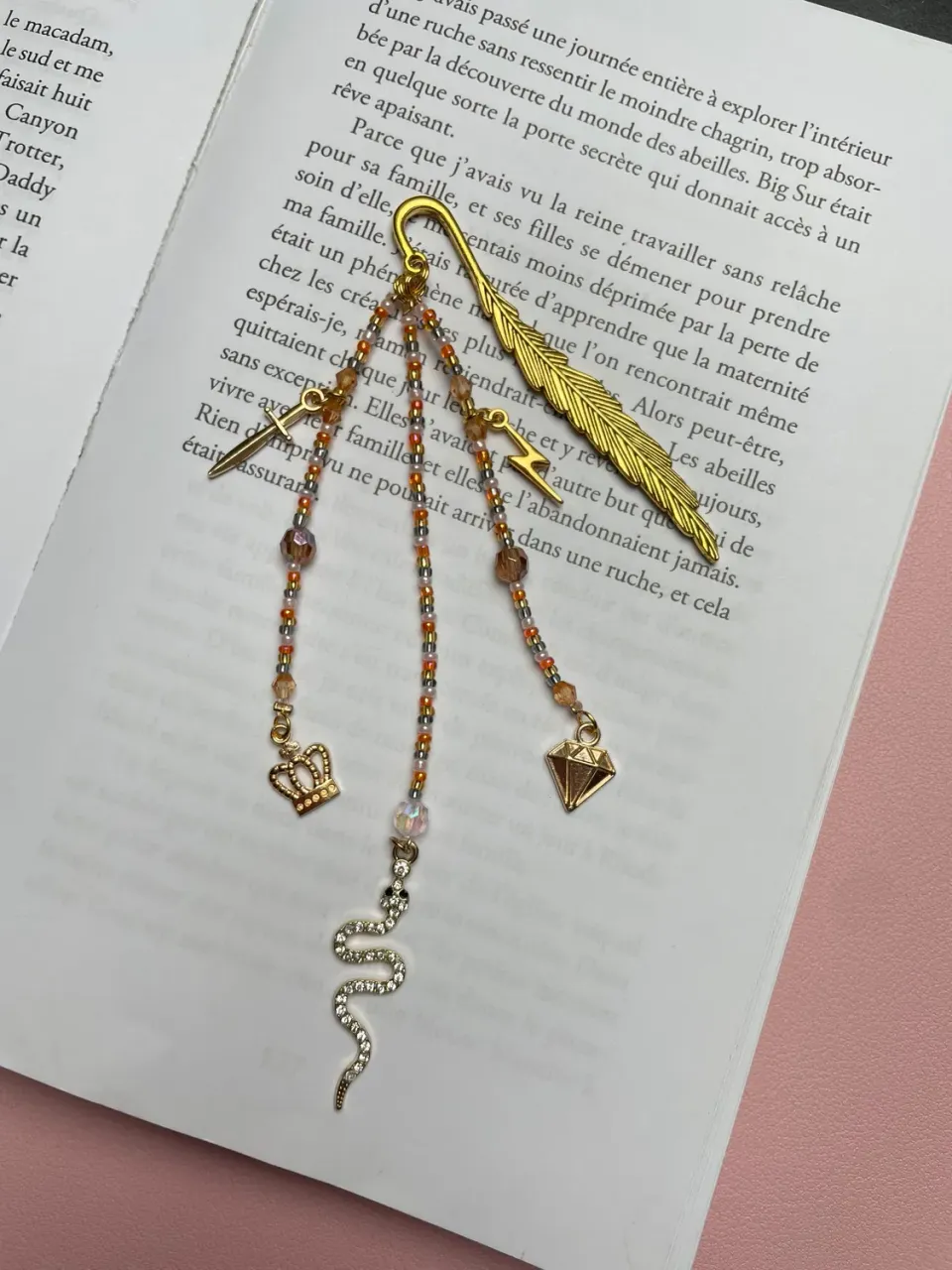 Pages en perles marque-page perles fait main