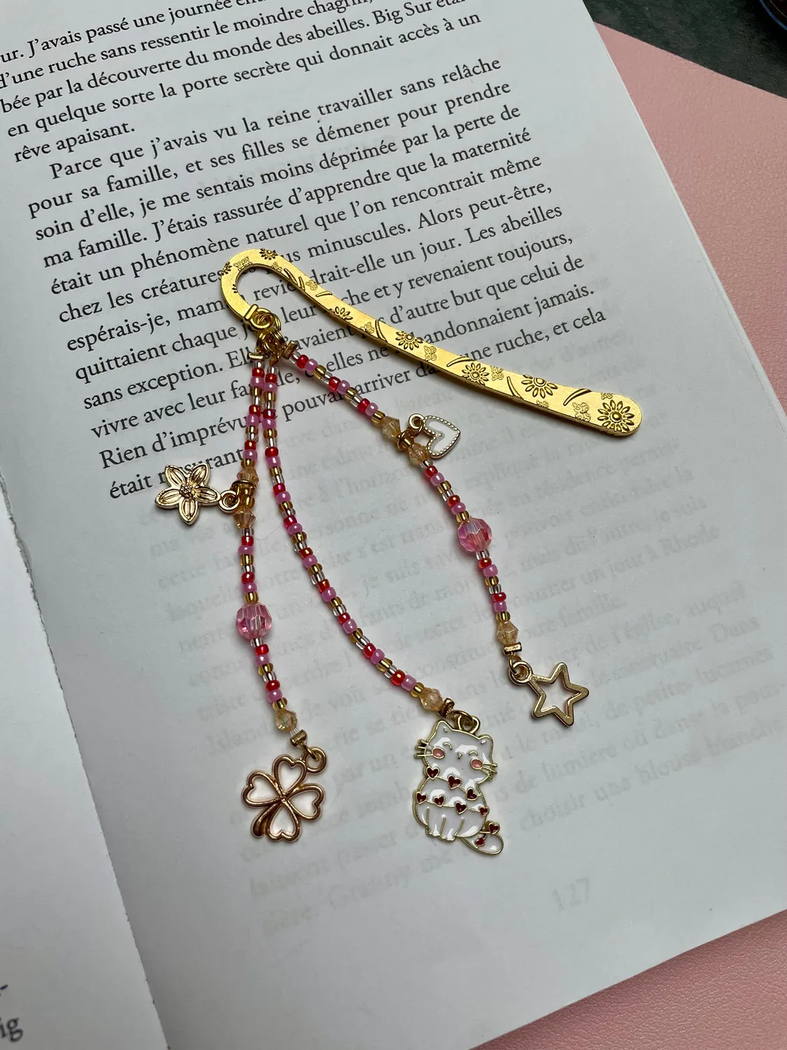 Pages en perles marque-page perles fait main