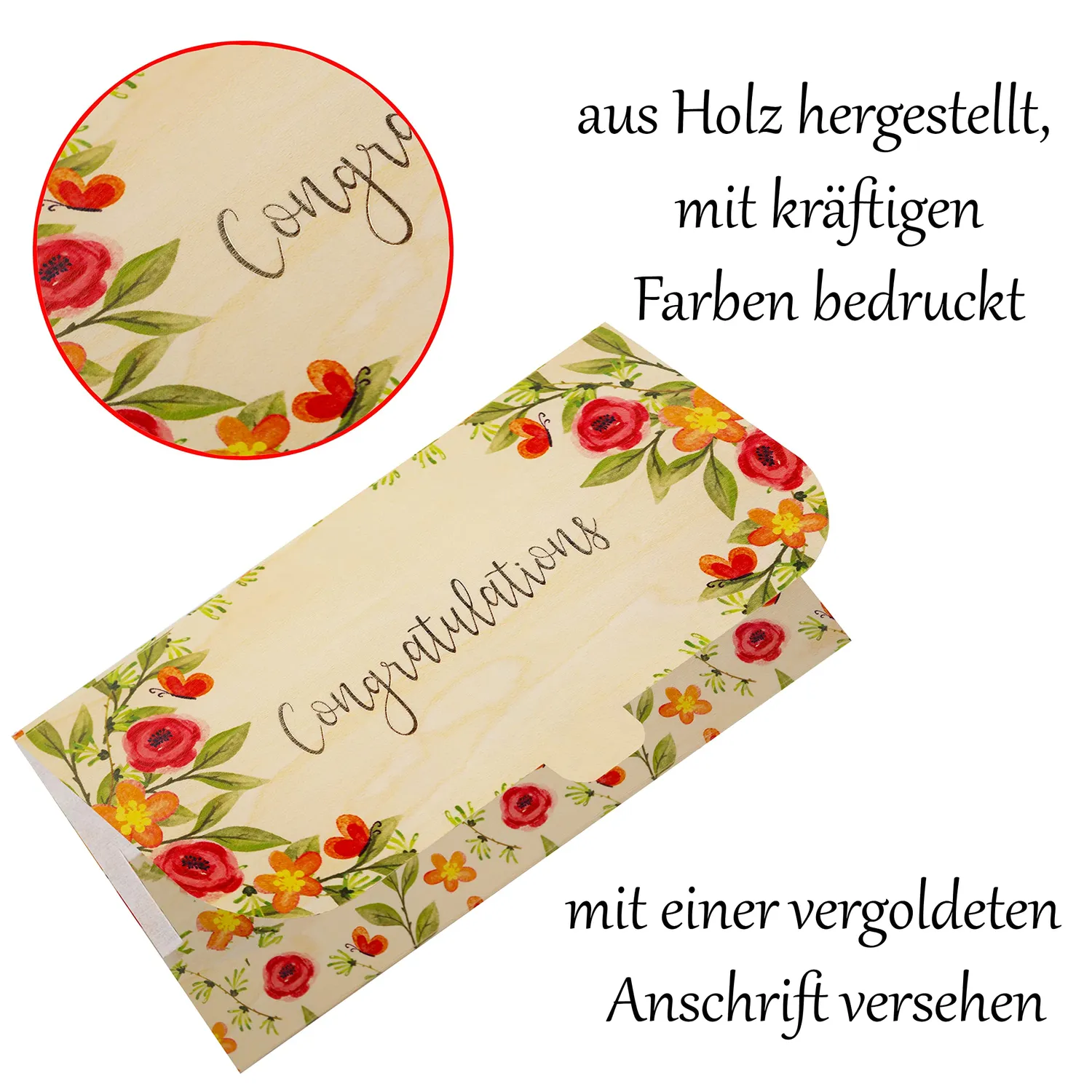 Cozywood enveloppe bois pour billets