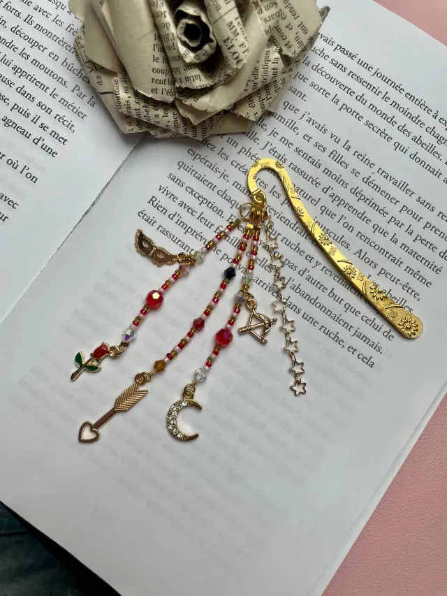 Pages en perles ACOTAR marque-page perles romantasy