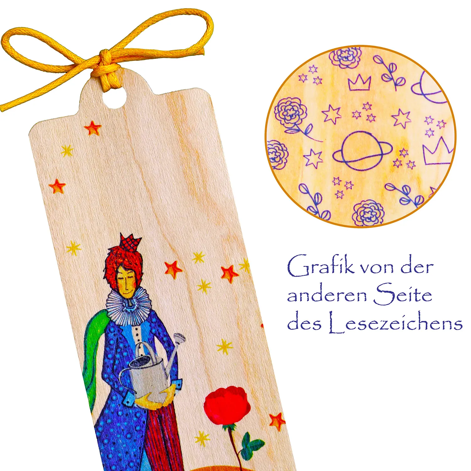 Cozywood Le Petit Prince marque-page bois 45 x 145 mm