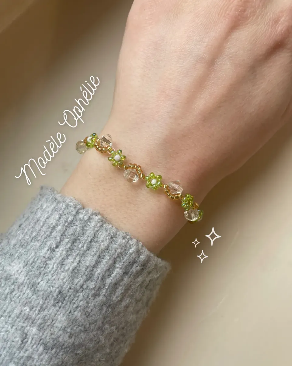 Pages en perles Ophélie bracelet en perles ajustable