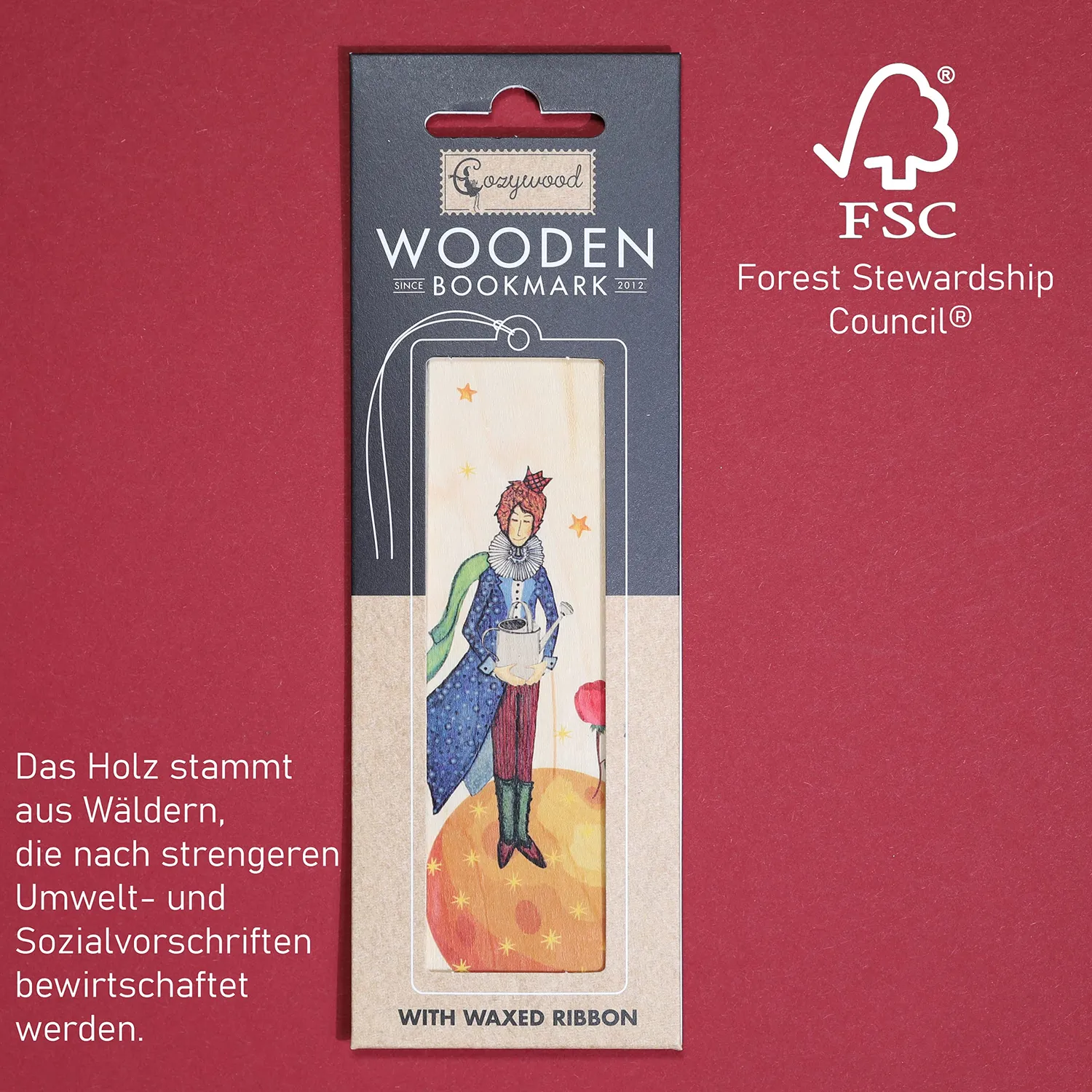 Cozywood Le Petit Prince marque-page bois 45 x 145 mm