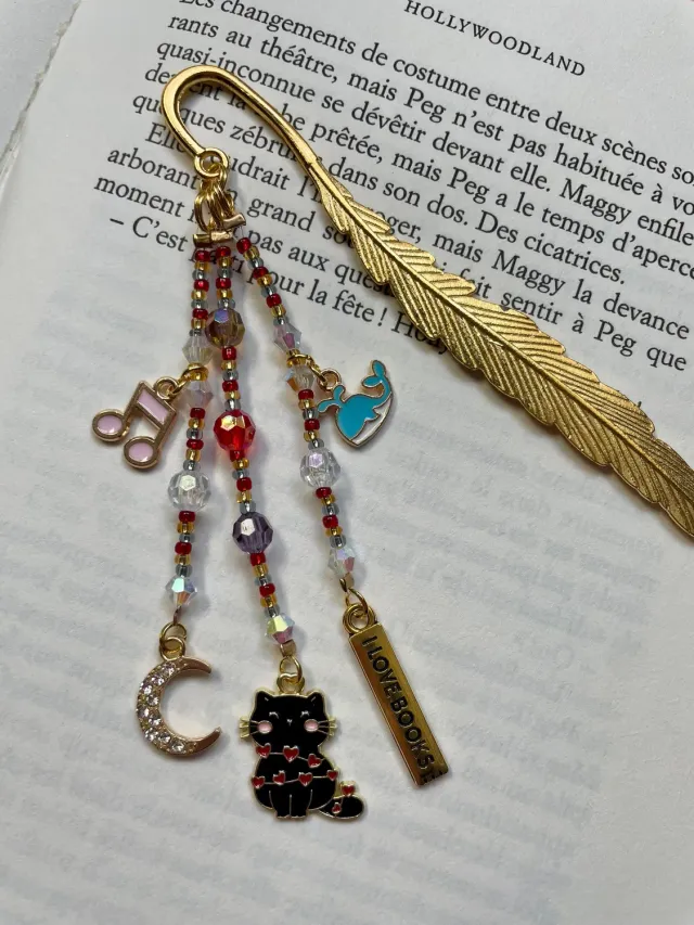 Pages en perles Création personnalisée Marie-Rachel marque-page