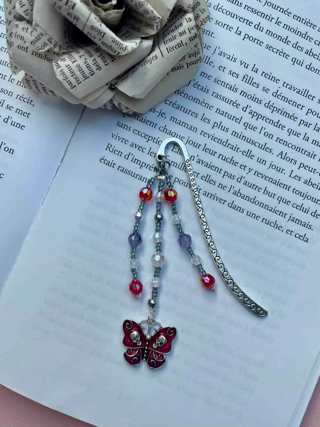 Pages en perles marque-page perles fait main