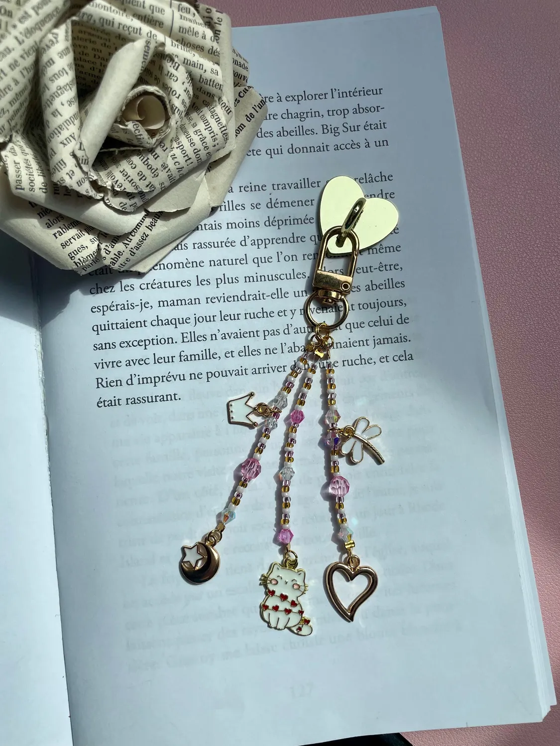 Pages en perles accessoire liseuse perles fait main