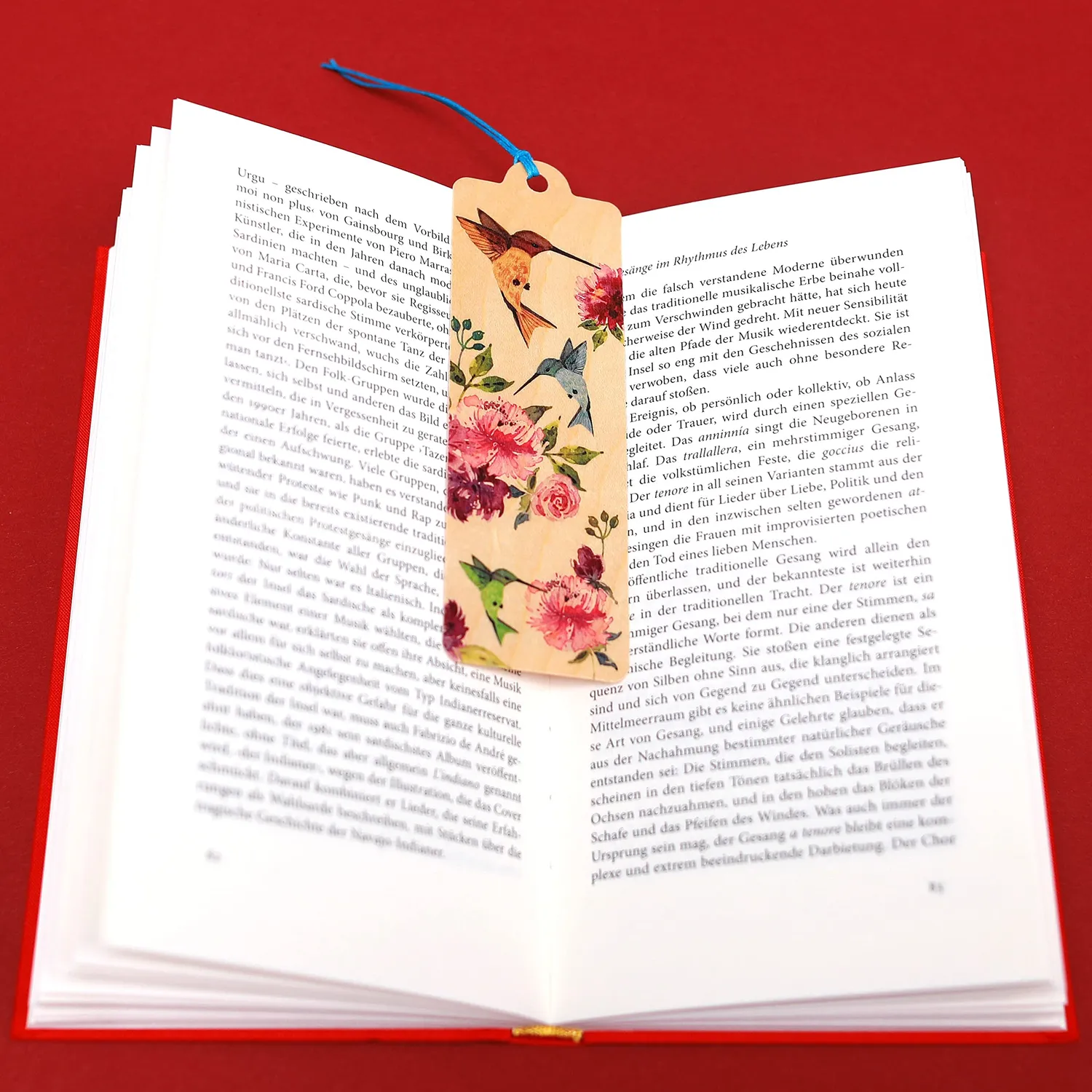 Cozywood Colibris 2 marque-page bois 45 x 145 mm