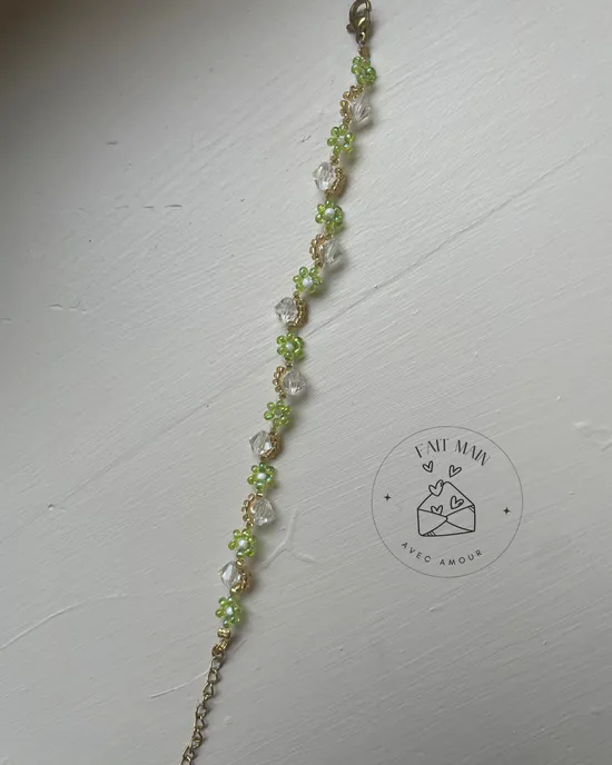 Pages en perles Ophélie bracelet en perles ajustable