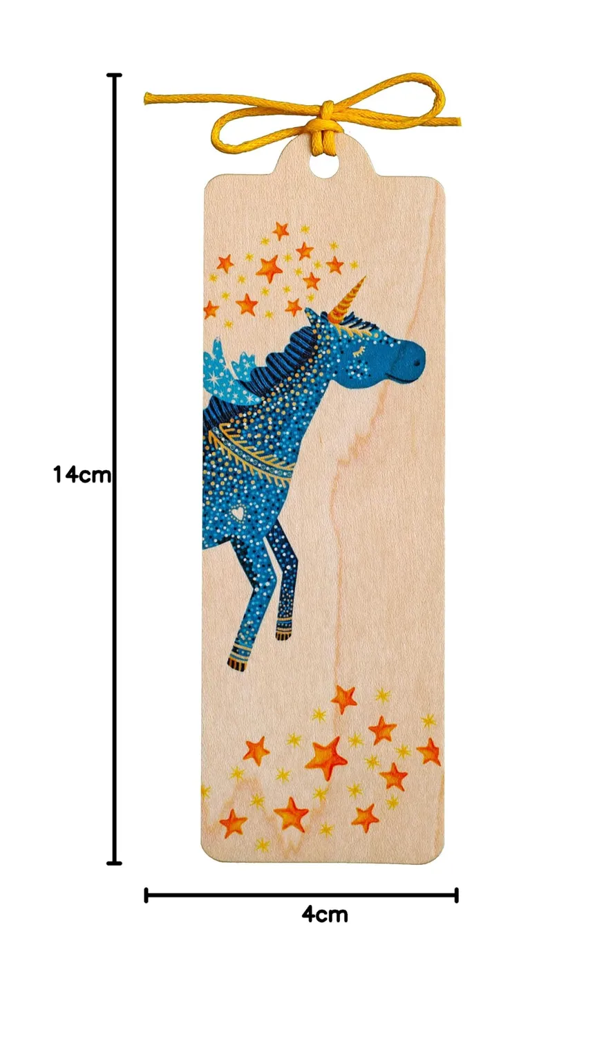 Cozywood Licorne marque-page en bois enfant avec ruban