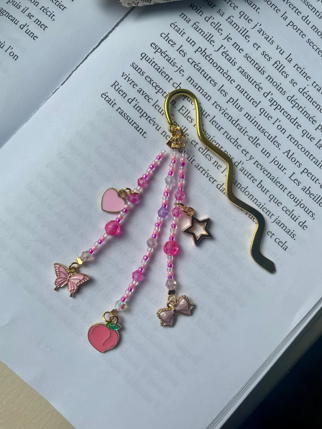 Pages en perles marque-page perles fait main