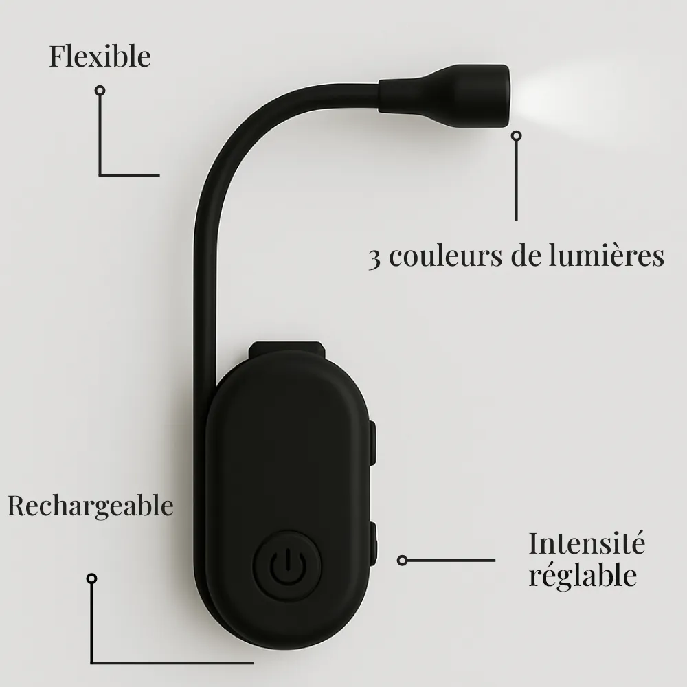 Ma Lampe de Lecture pince lampe rechargeable