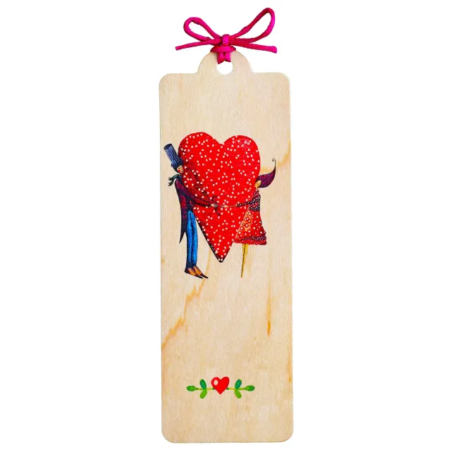 Cozywood marque-page en bois avec ruban