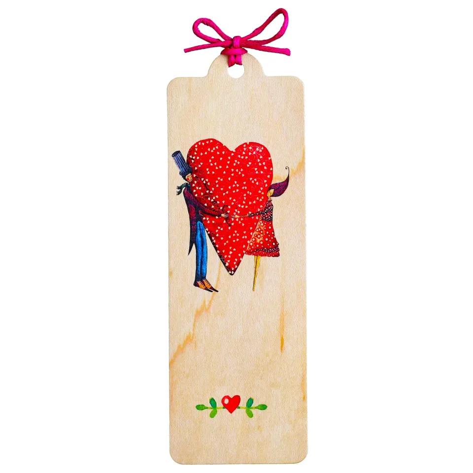 Cozywood marque-page en bois avec ruban