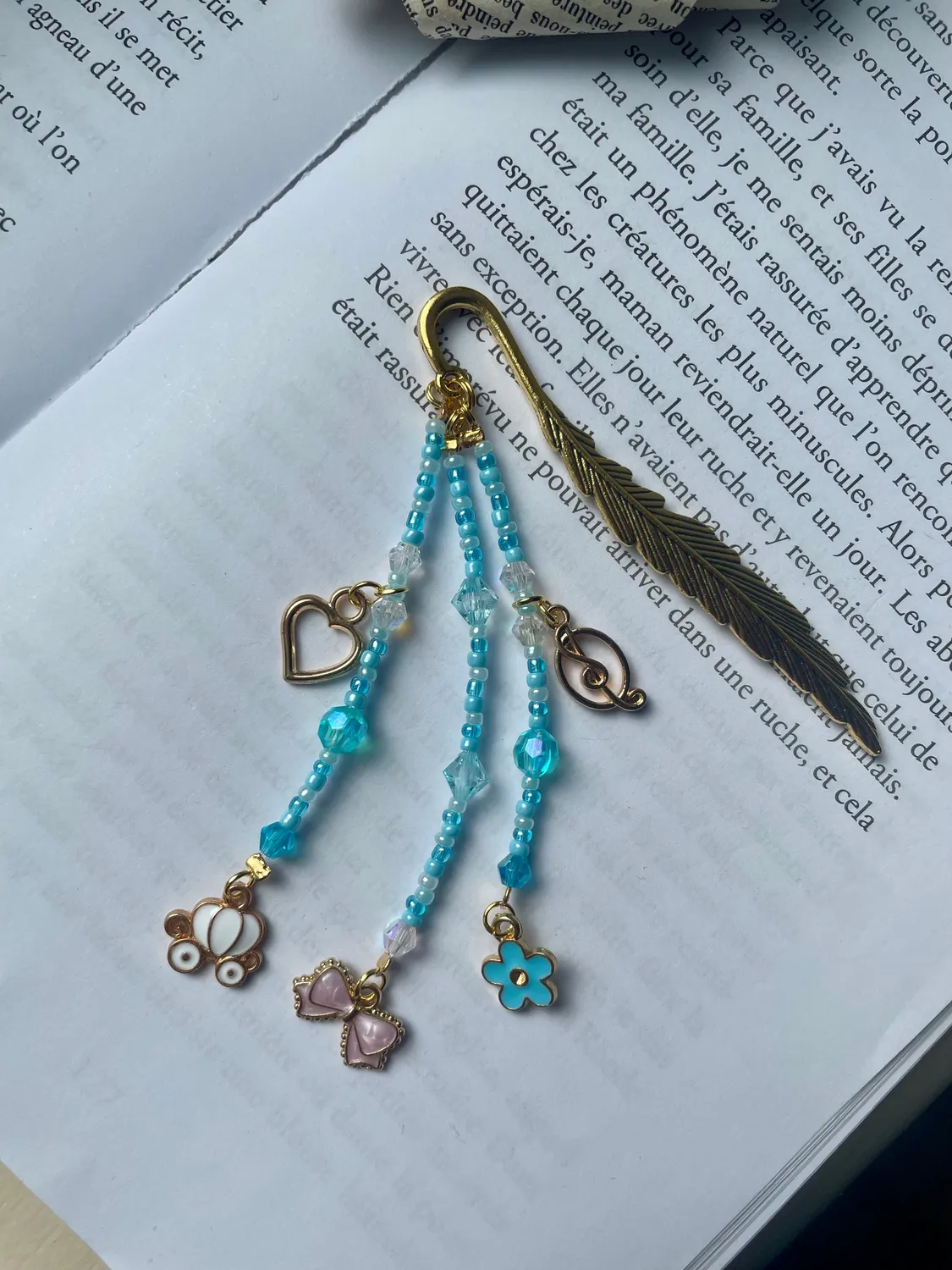 Pages en perles marque-page perles fait main