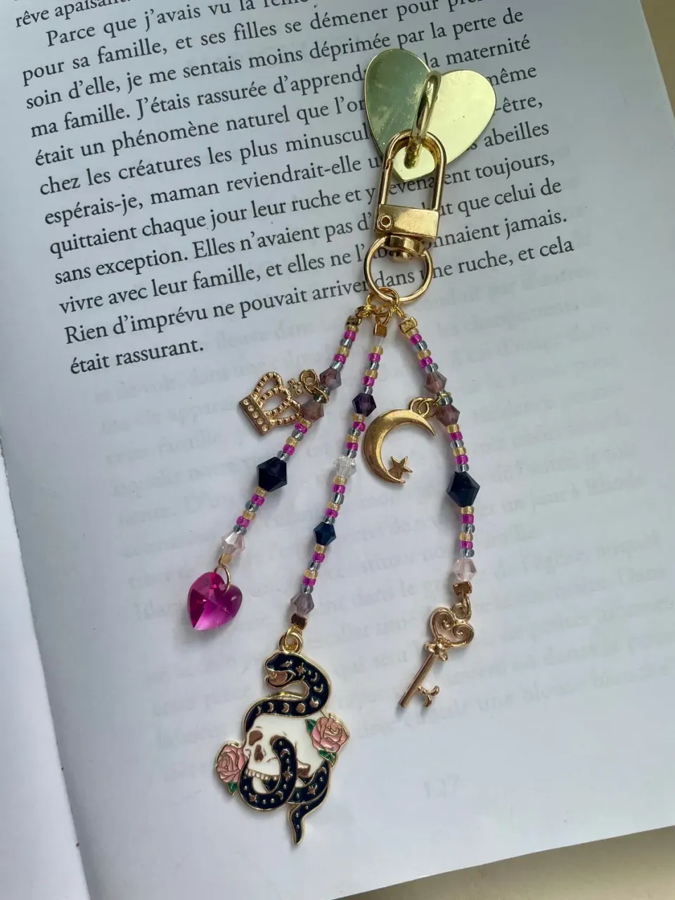 Pages en perles accessoire liseuse perles fait main
